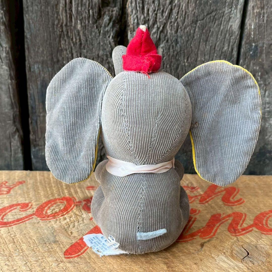 【USA vintage】ダンボ ディズニー　コーデュロイ　ぬいぐるみ　アメリカ