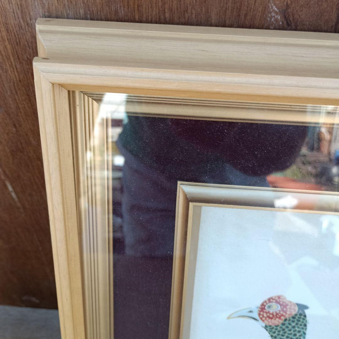 4049）染額　雉香炉図　毎田仁郎