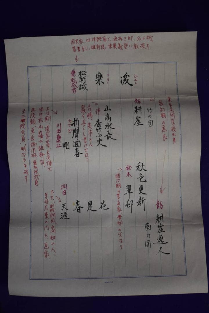 真作/耕崖他五名/六名家/合作/竹菊画賛/桐極箱付/布袋屋掛軸HE-567