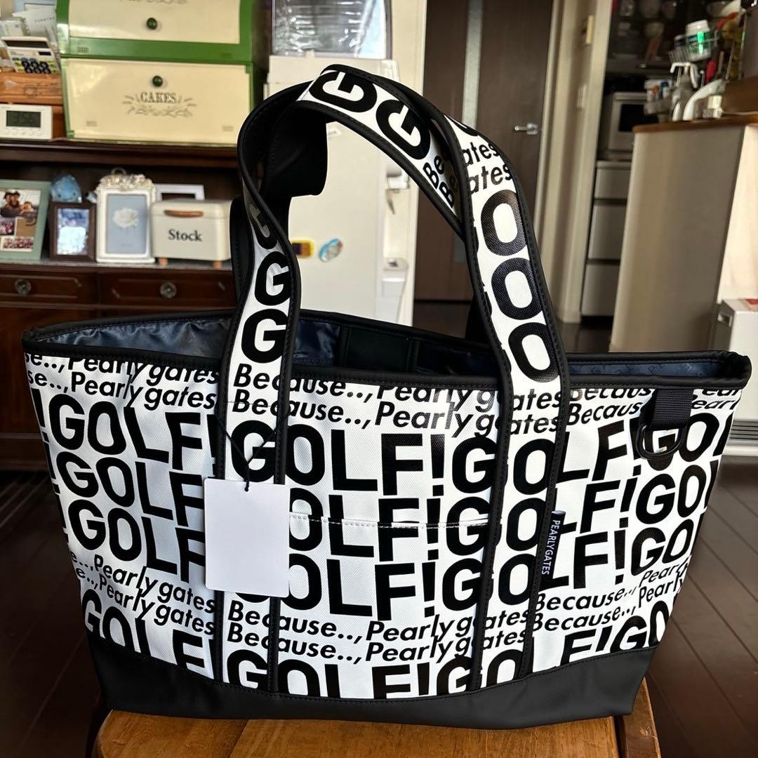 パーリーゲイツ　PGGゴルフロゴロッカーBAGブラック×ホワイト