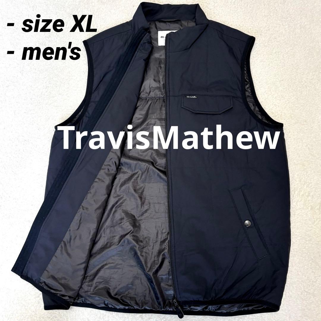 TravisMathew トラヴィスマシュー 中綿ダウンジップベスト 黒 XL