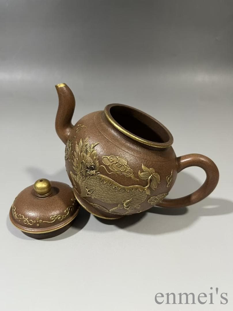 中国古美術 中国宜興 紫砂壺 四方壺 大清乾隆年制款 原鉱朱泥 急須 茶壺 唐物