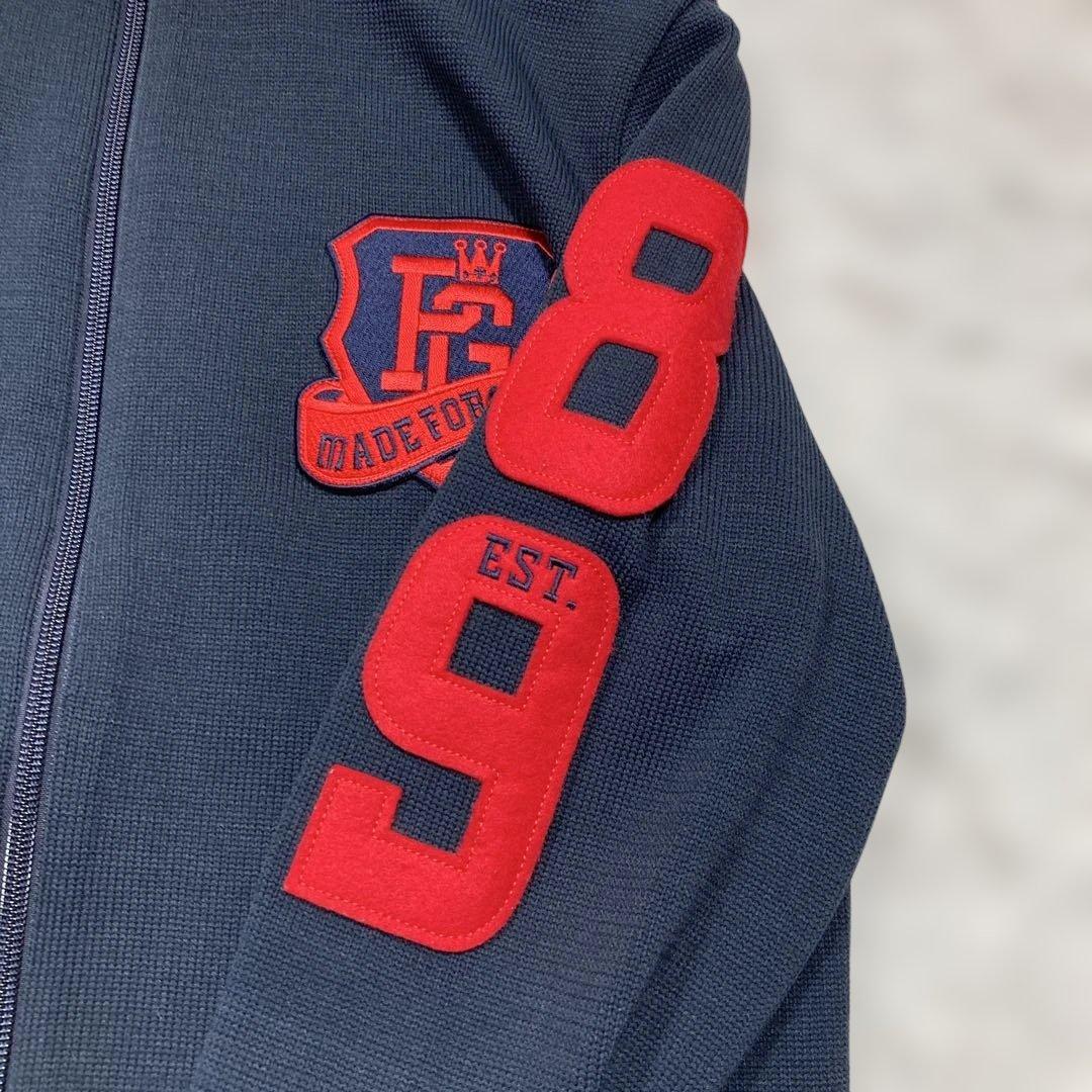 未使用級 パーリーゲイツ ドライバーズニット 25周年記念品 紺 赤 サイズ5