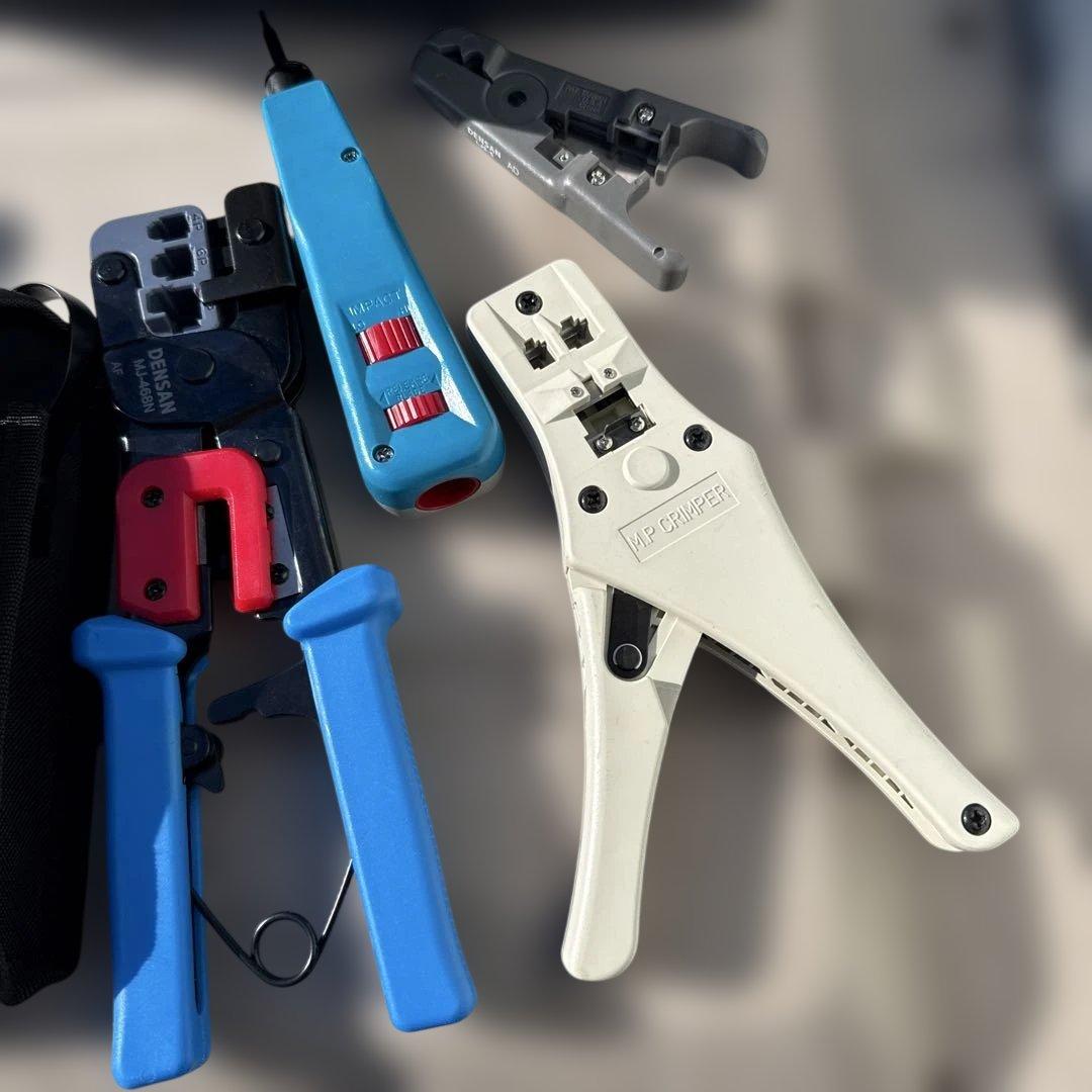 ジェフコム LANケーブルチェッカー LEC-401 他工具一式