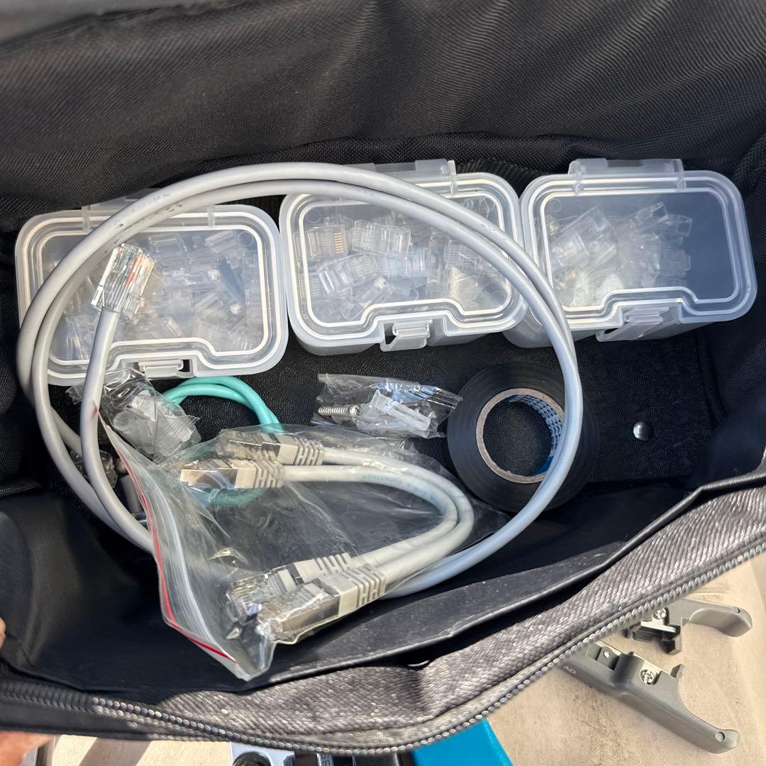 ジェフコム LANケーブルチェッカー LEC-401 他工具一式