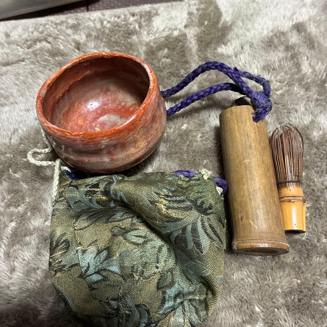 楽十代旦入 赤 古美 茶碗「時雨 時代　旧鎌倉山