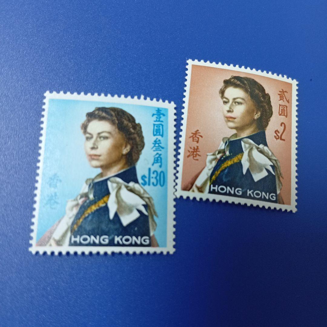 8165 外国切手 香港 エリザベス2世 高額5種セット激レア品