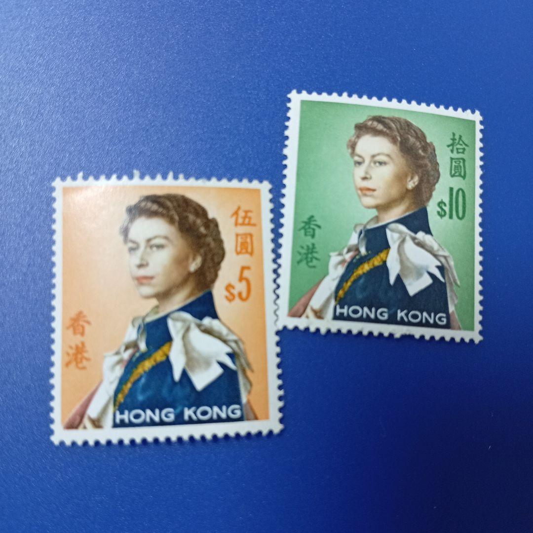 8165 外国切手 香港 エリザベス2世 高額5種セット激レア品