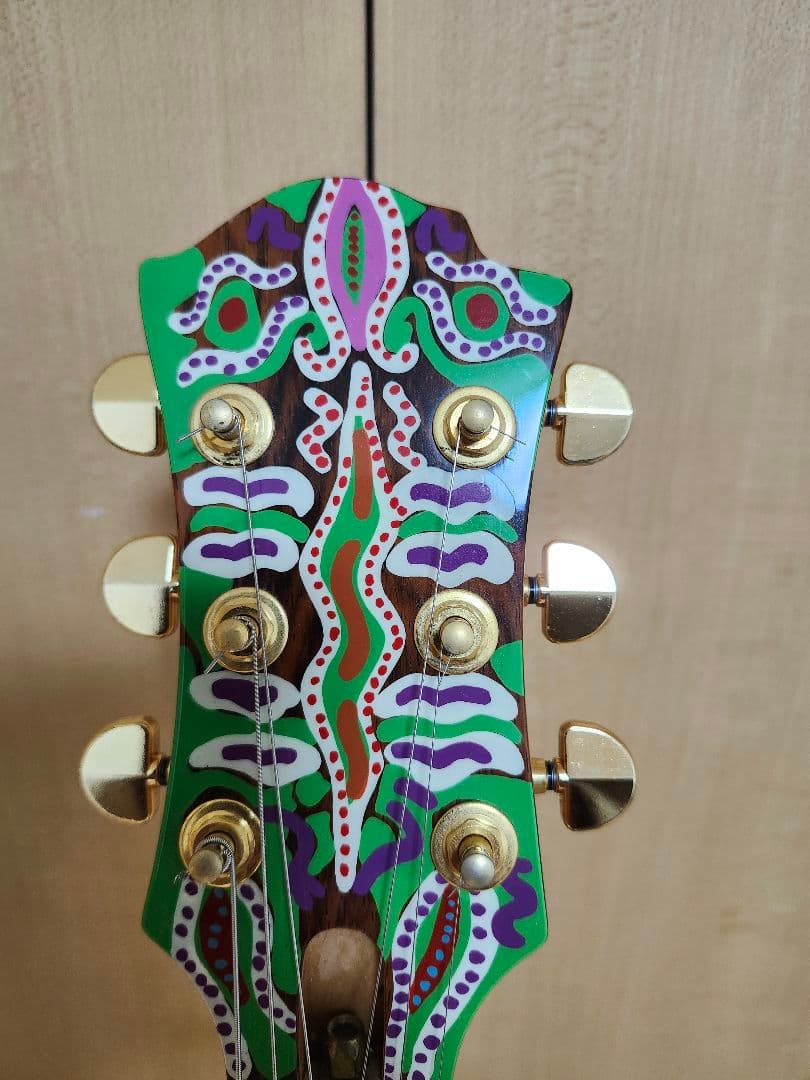 バーニー　Burny　モッキンバード　HIDEモデル　サイケ　ペイント