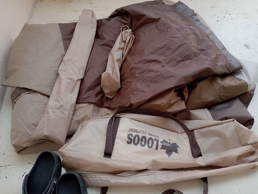 ロゴスツーリングテントとチェアのセット