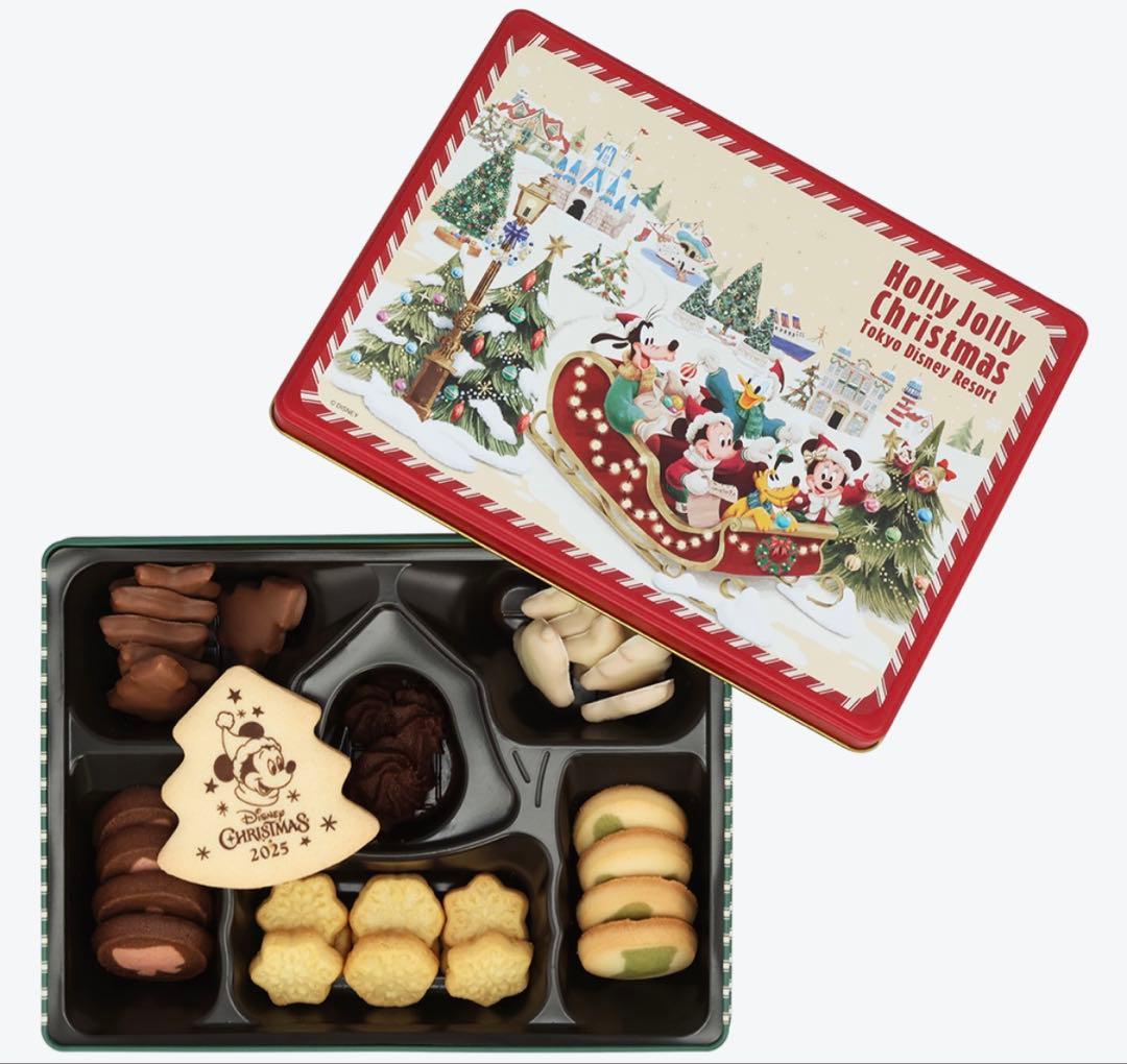 【新品未開封】リルリンリン　ディズニーリゾート　クリスマス　お菓子缶