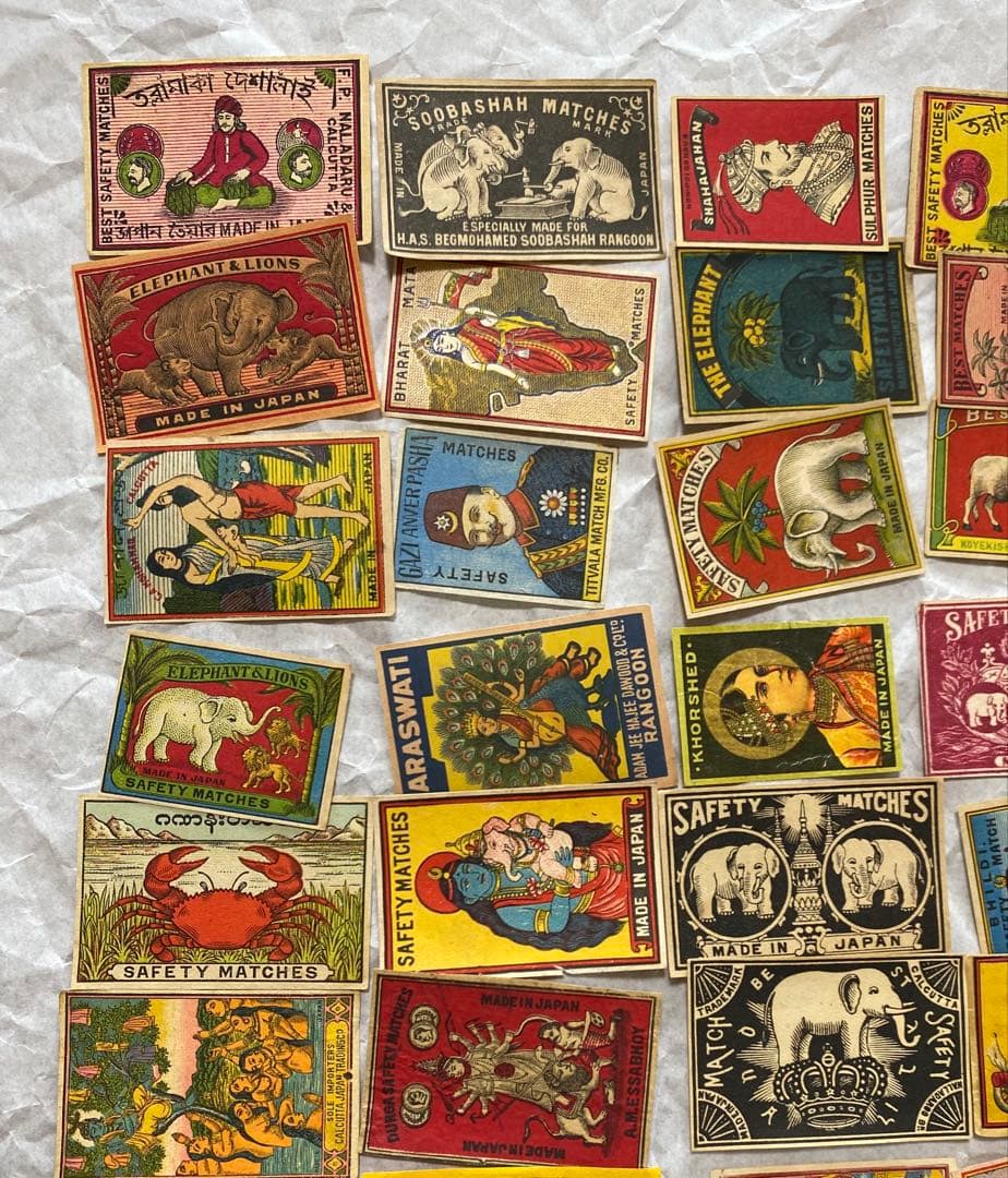 マッチラベル50枚　東南アジア、インド、中東向け輸出用