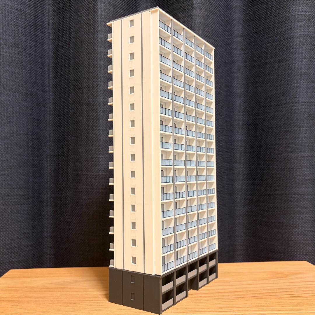 Nゲージ 都市型マンションE（完成品）模型 ストラクチャー 試作品