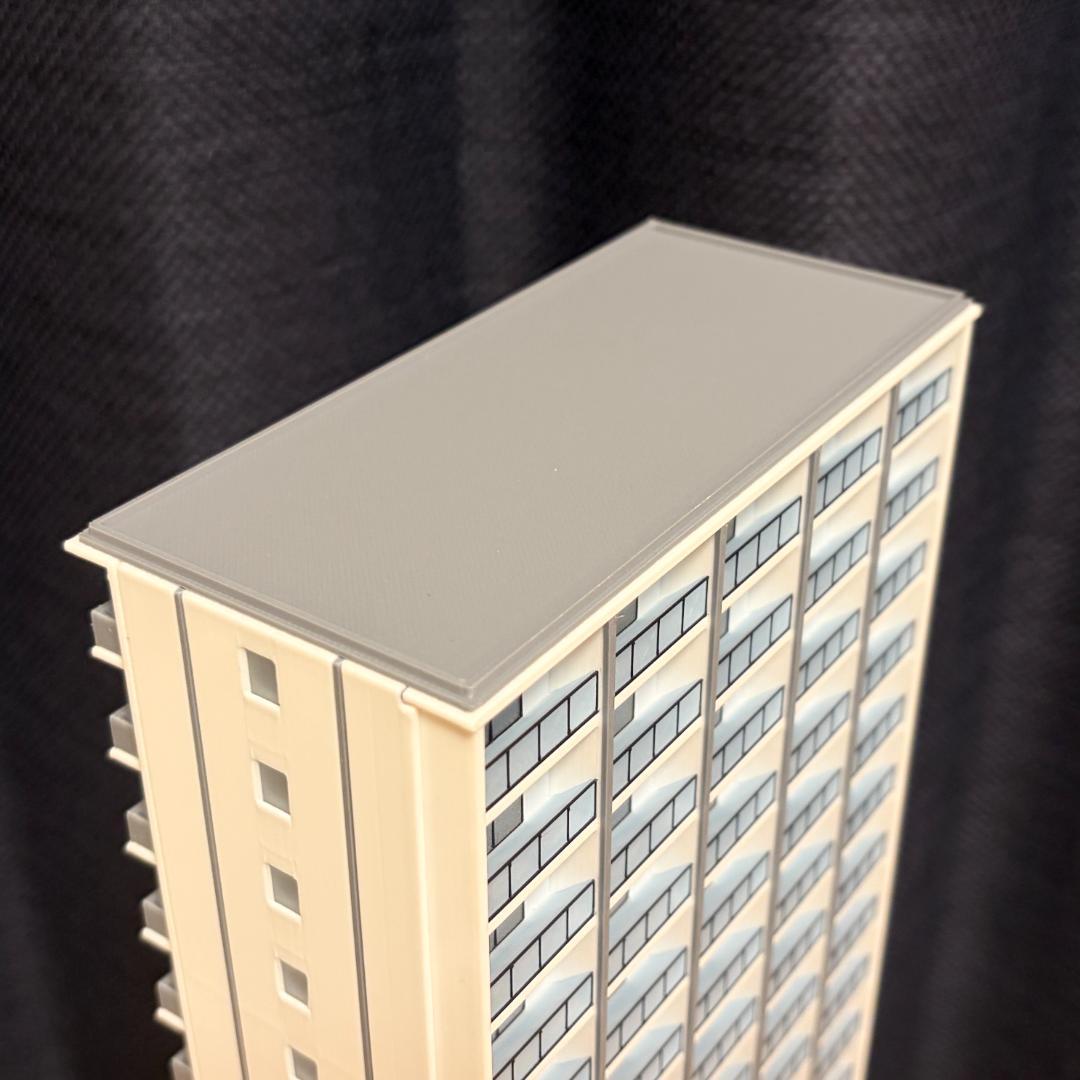 Nゲージ 都市型マンションE（完成品）模型 ストラクチャー 試作品