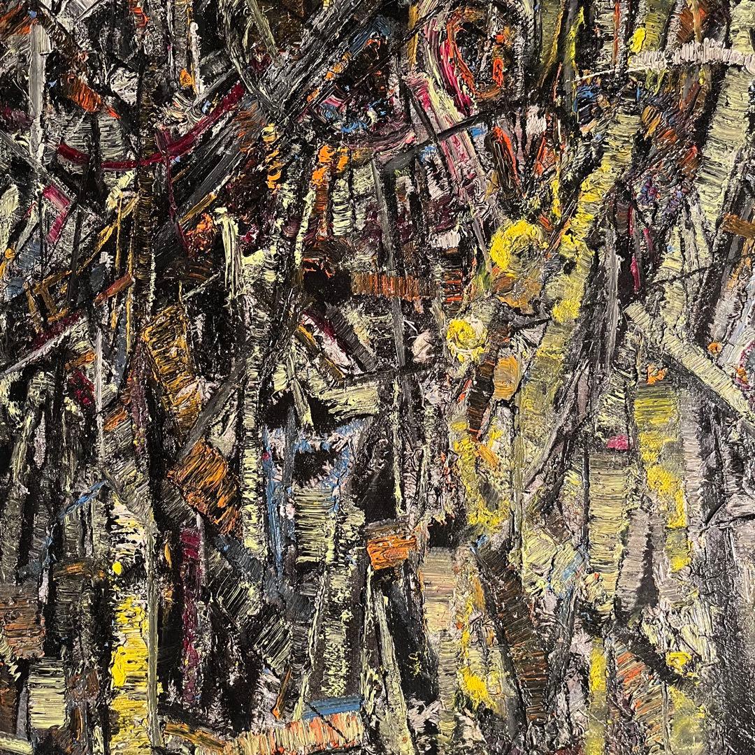 ★真作★ 旭日嘎(シゴラカ) 夢-森 油絵 貴重作品