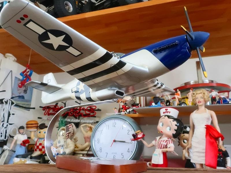 木製飛行機模型 40cm マスタングP-51 クリプスマイティ1/48