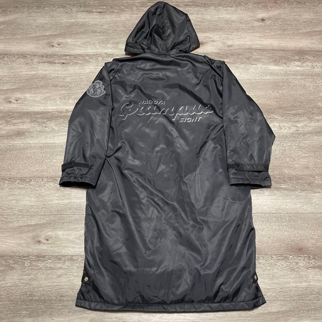 希少品 名古屋グランパスエイト NGE エンブレムワッペン刺繍 ベンチコート 黒