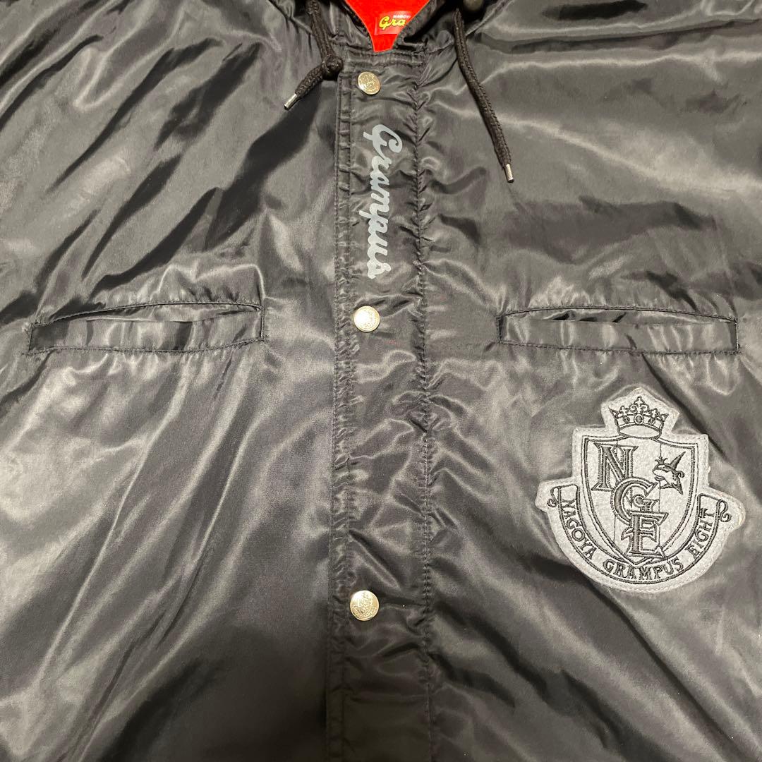 希少品 名古屋グランパスエイト NGE エンブレムワッペン刺繍 ベンチコート 黒