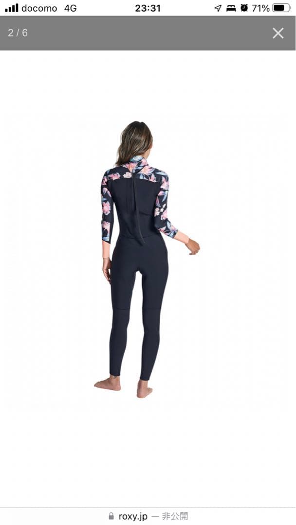 ロキシー　ウエット　フルスーツ　3ミリ×2ミリ