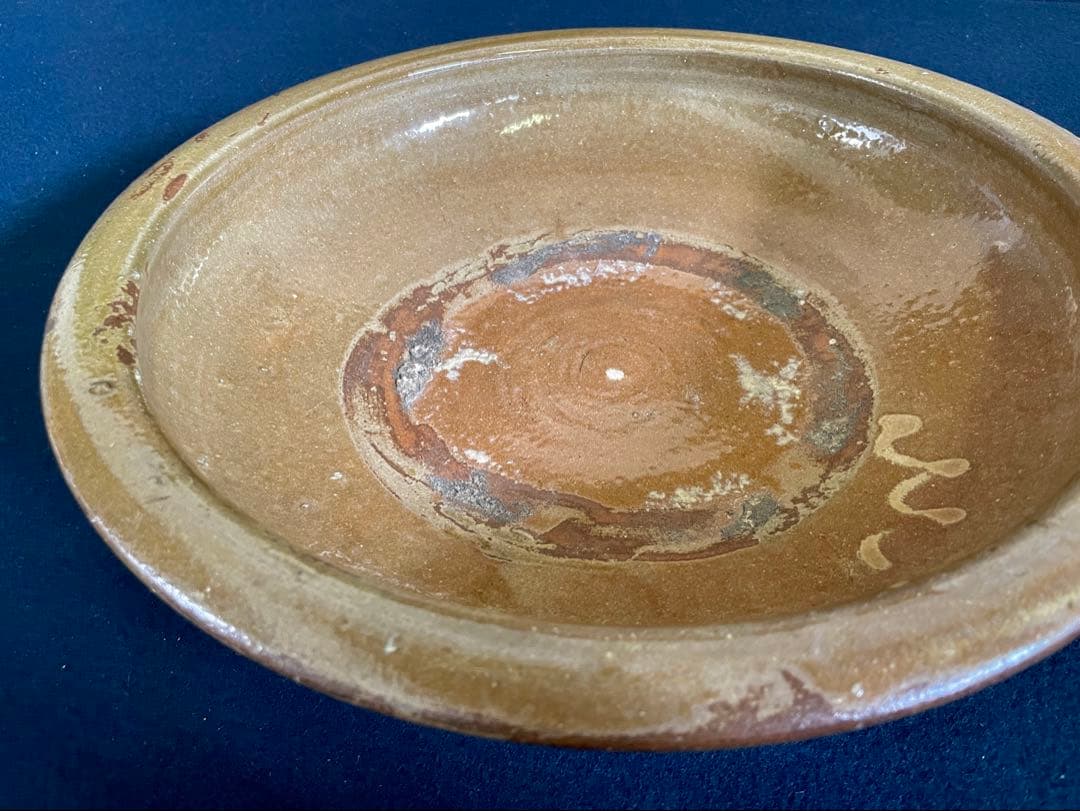 割引❣️【傷みなし】「祖」 古瀬戸 石皿 蛇の目 釉剥ぎ 特大 （121A①）