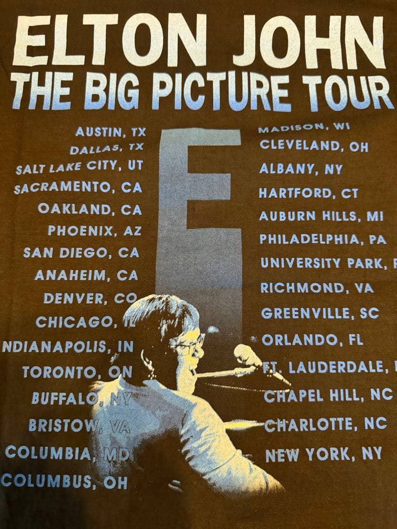 バンドT シャツエルトンジョン1997年ライブツアー　サイズM PolyGram