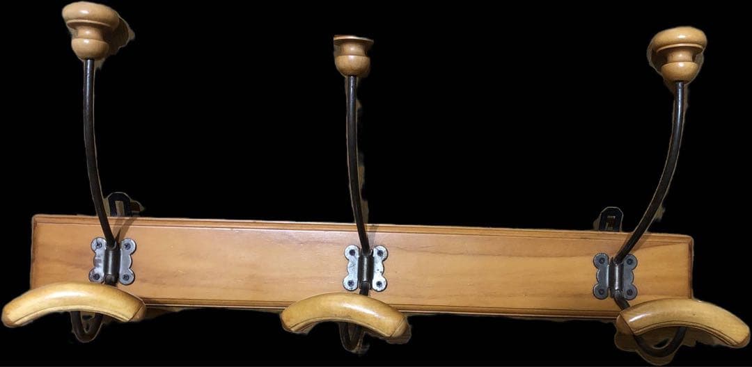 フランス　アンティーク　ウォールハンガー　3連　コート　帽子掛け　フレンチ