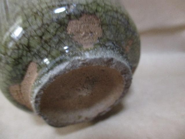 古唐津　青唐津のぐい呑み　珍品　I37-3