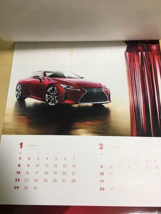 レクサス 2017年度 壁掛けカレンダー