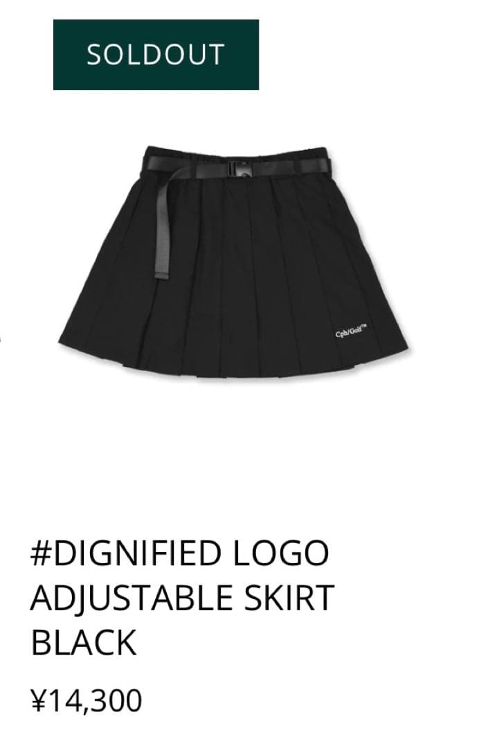 Cph/Golf プリーツスカート ブラック