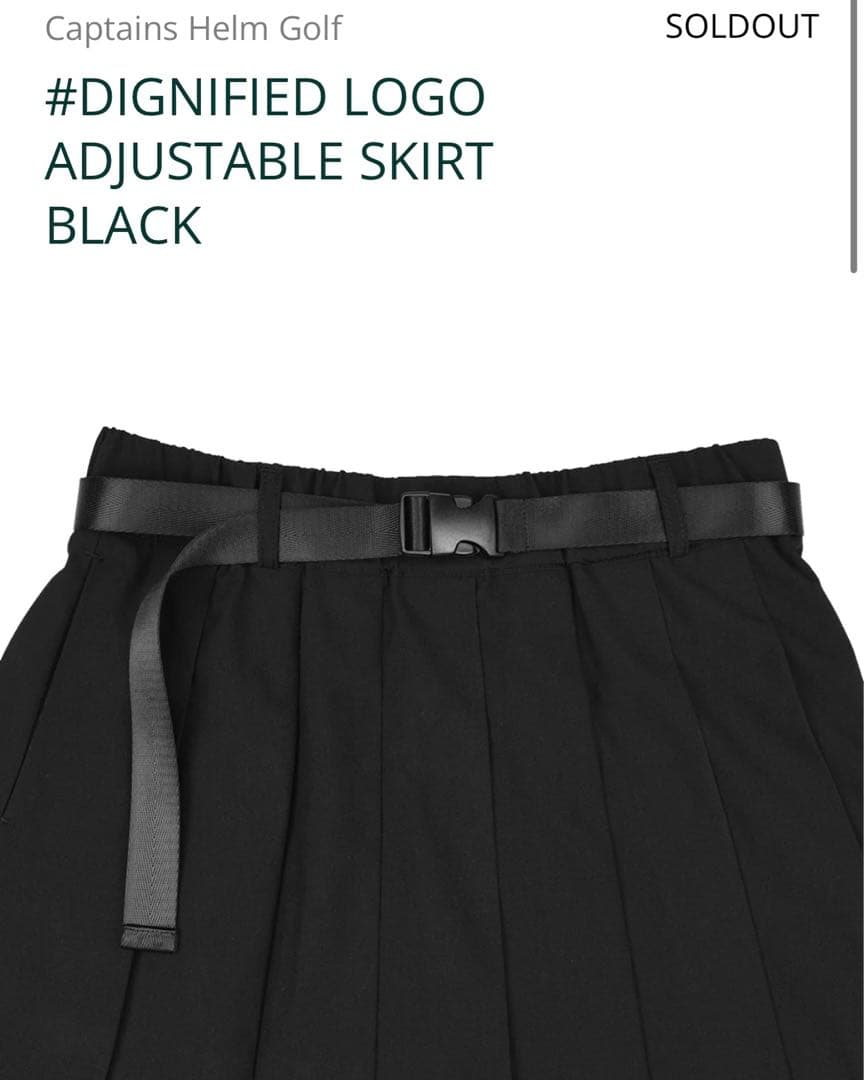 Cph/Golf プリーツスカート ブラック