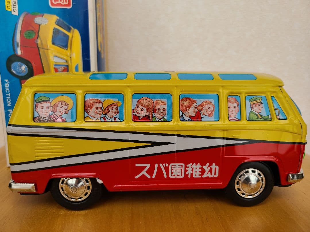未使用　イチコー　ビンテージ　VWバス　幼稚園バス　ブリキ