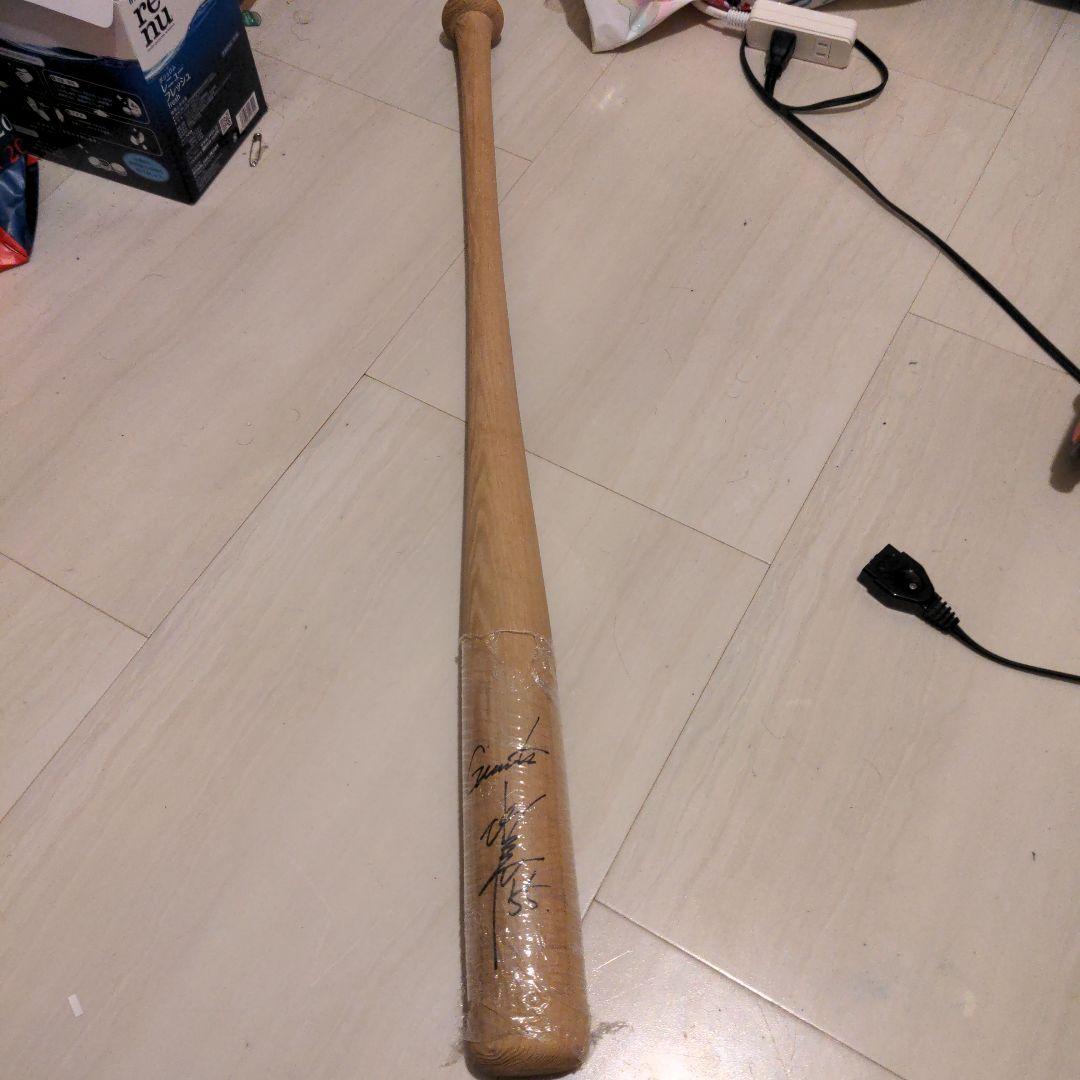 松井秀喜選手　直筆サイン入り無垢バット