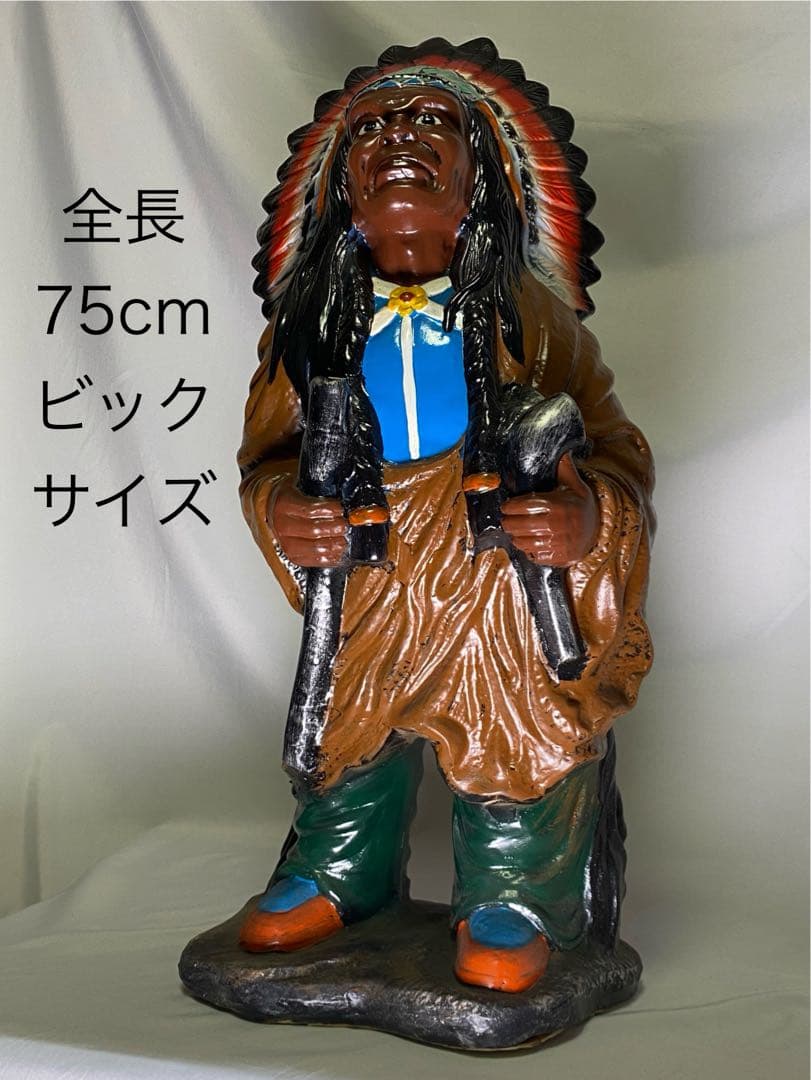 2172❣️ インディアン　男性　オブジェ　看板