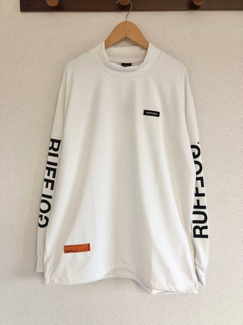 ラフロッグ　DUAL SLEEVE LOGO L/S MOCK NECK