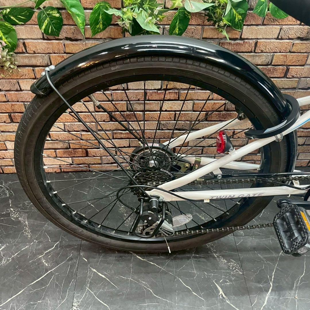 【65】子供用自転車 子供車TWIN GATE ホワイト 24インチ