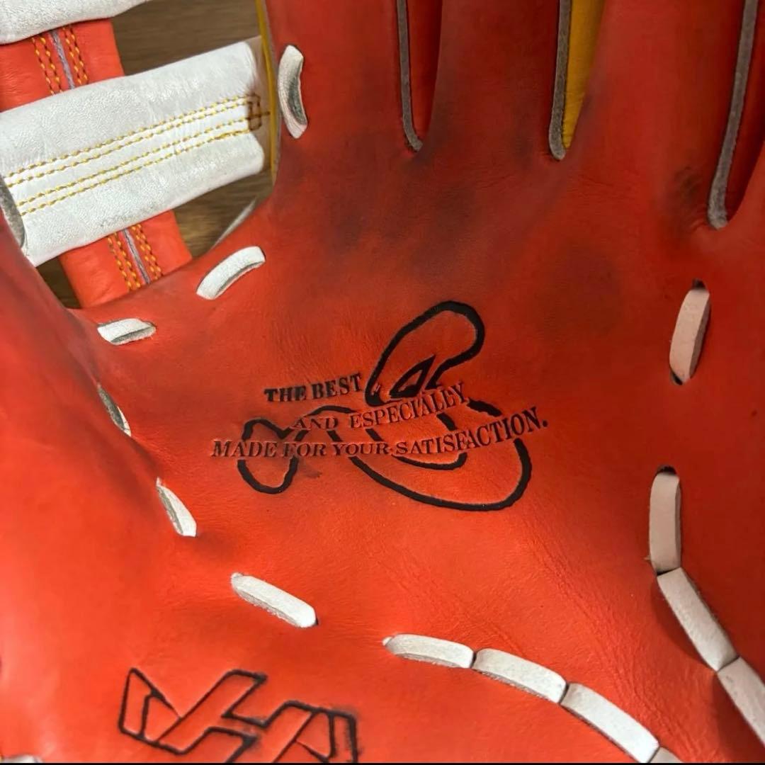 ハタケヤマ 一般硬式 グローブ グラブ 外野用 金本モデル 美品 限定品