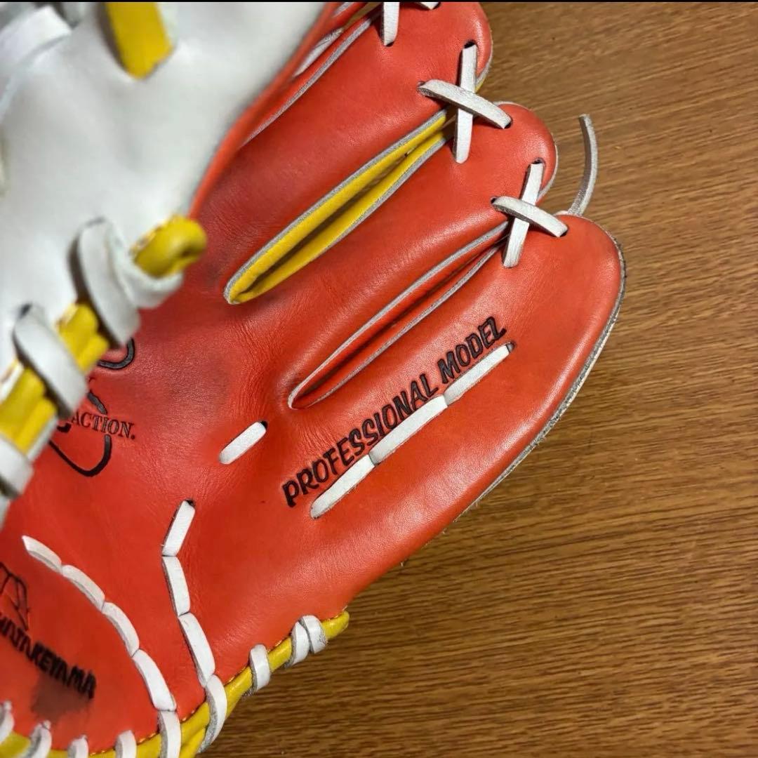 ハタケヤマ 一般硬式 グローブ グラブ 外野用 金本モデル 美品 限定品