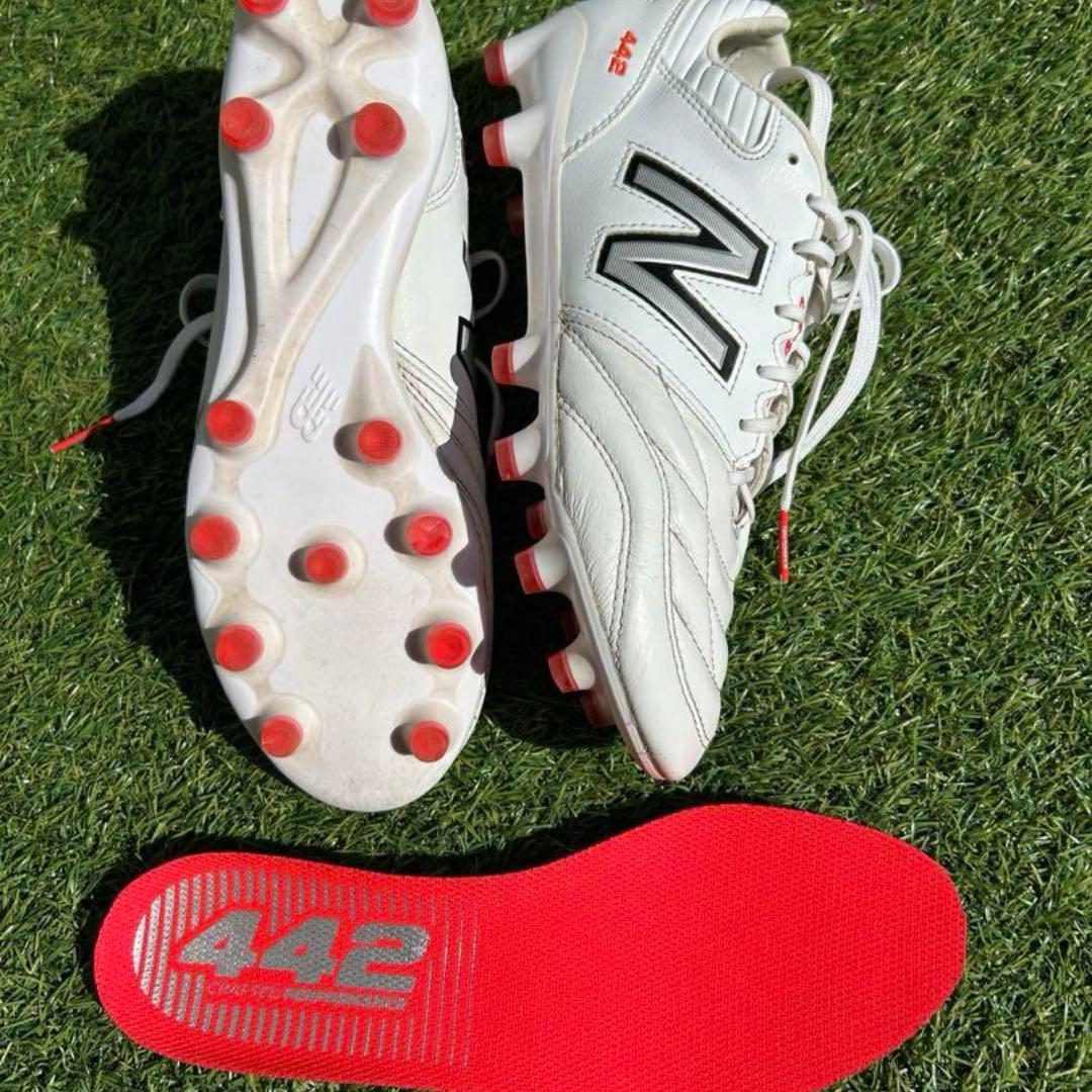New Balance 442 サッカーシューズ ホワイト/レッド