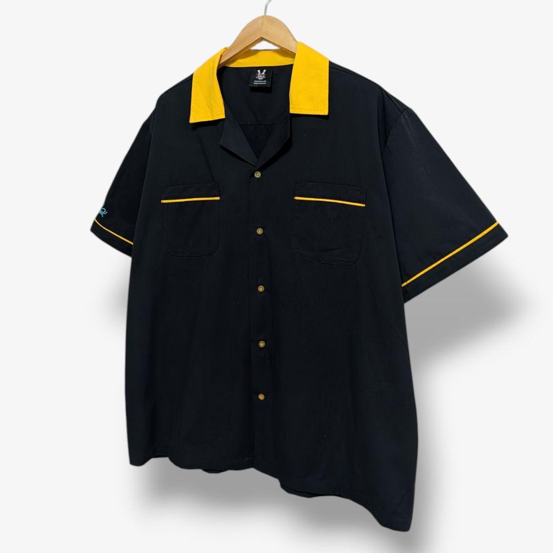 Hilton ヒルトン ボウリングシャツ XL イエロー 大きめ