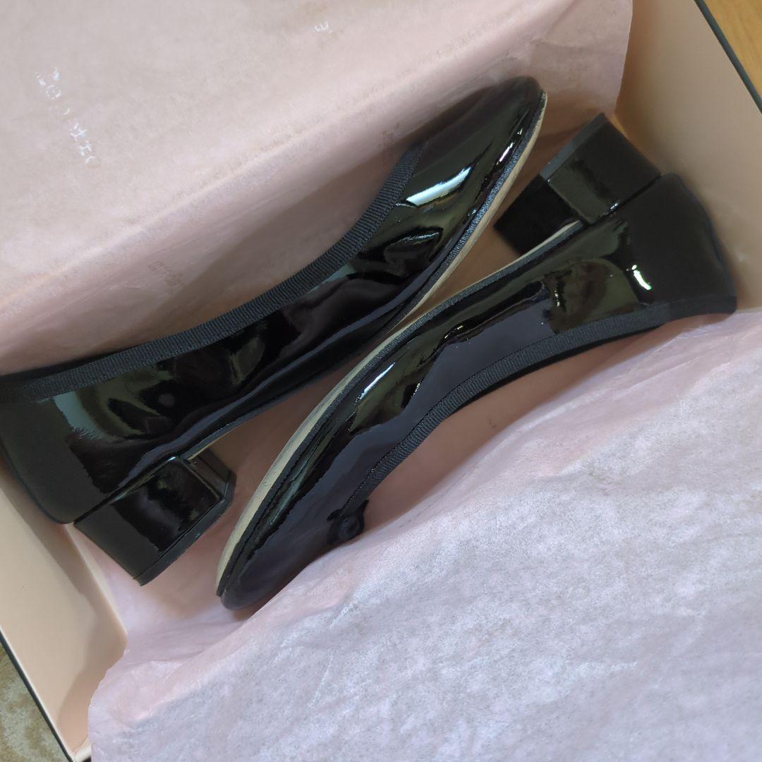 repetto ビーガンレザー バレエシューズ 黒 36