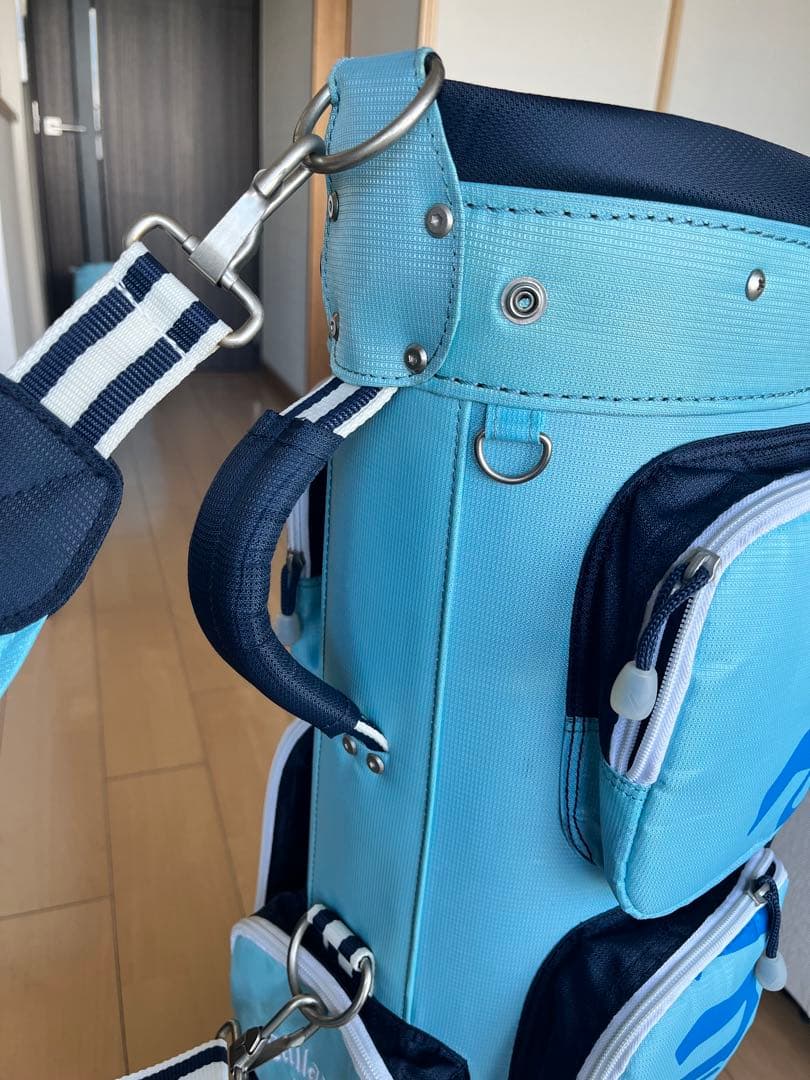 良品キャロウェイ　カートキャディバッグ　　レディース軽量コンパクト8.5型 水色