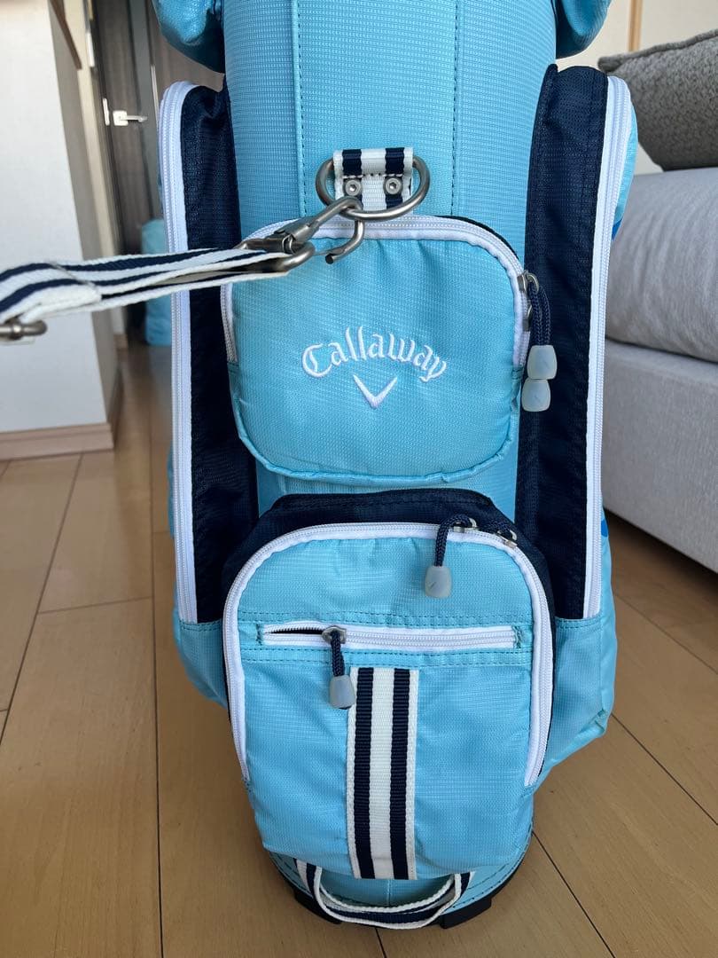 良品キャロウェイ　カートキャディバッグ　　レディース軽量コンパクト8.5型 水色