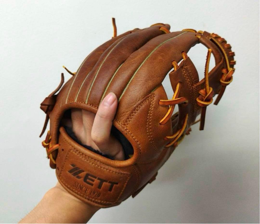 408 ZETT ビンテージ 希少 型抜群 即戦力 軟式 内野手用グローブ