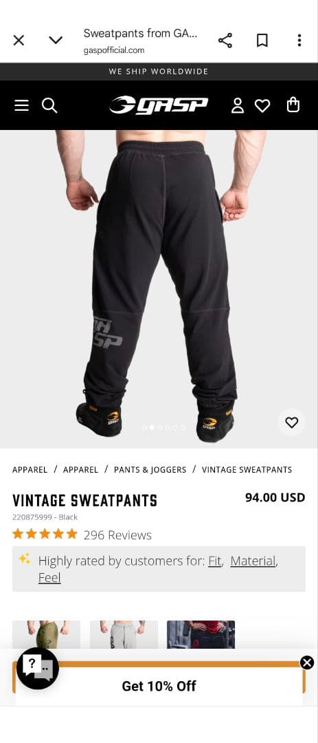 GASP【新品】ヴィンテージスウェットパンツ M