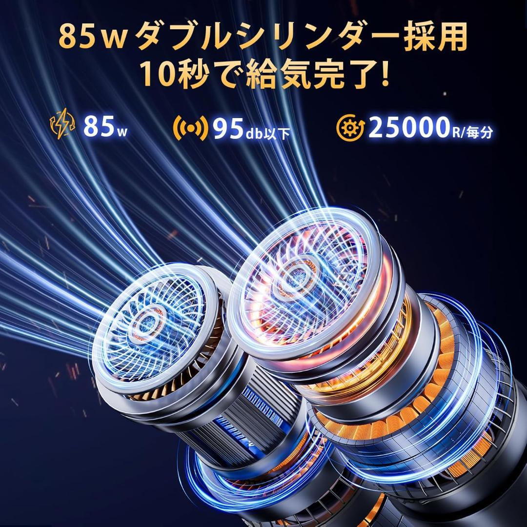 Philoent 自転車 空気入れ 電動空気入れ 超小型 車 エアポンプ 自動