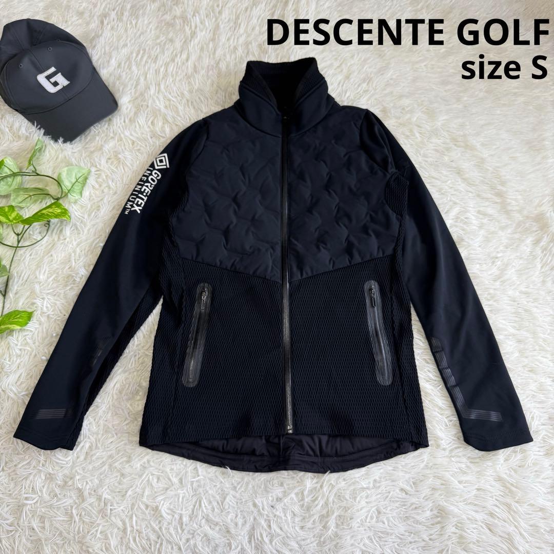 【デサントゴルフ】美品ダウンジャケット g-arc Sサイズ メンズ ブラック
