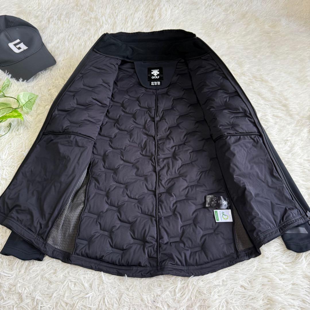 【デサントゴルフ】美品ダウンジャケット g-arc Sサイズ メンズ ブラック