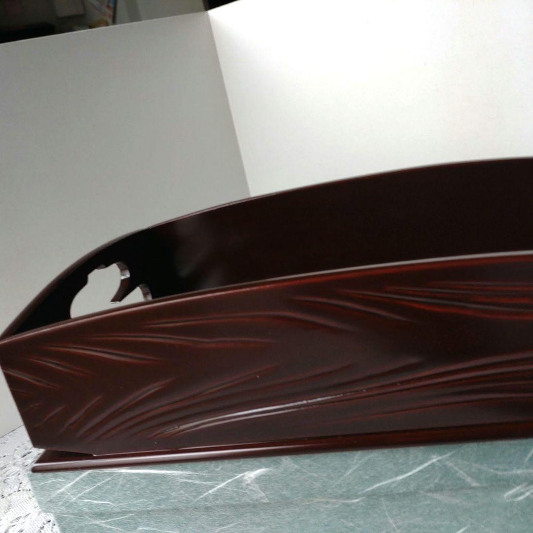 茶道具　莨盆　春慶塗　利休好瓢箪透かし