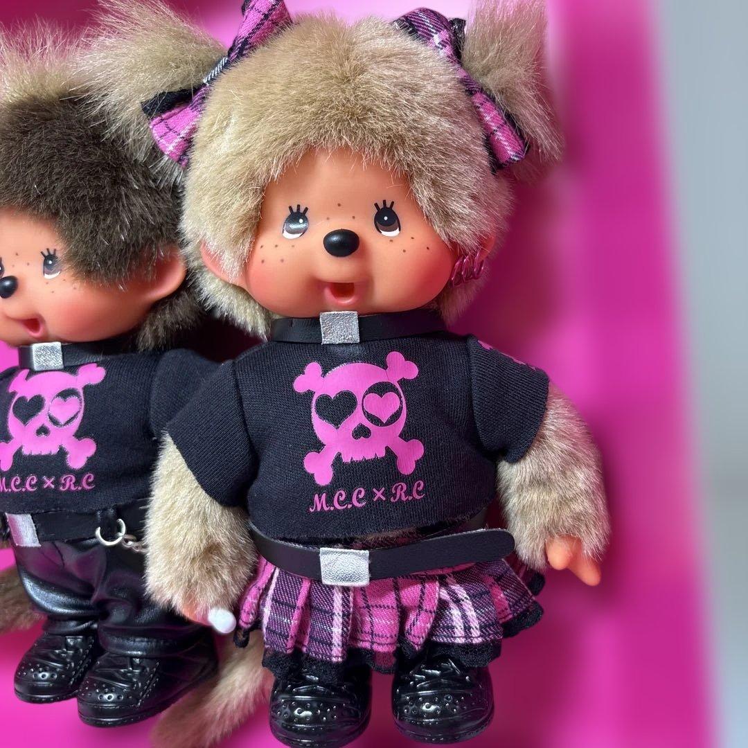 新品 ラブリーパンク モンチッチ ペア monchhichi 582