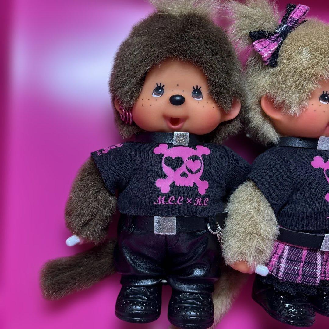 新品 ラブリーパンク モンチッチ ペア monchhichi 582